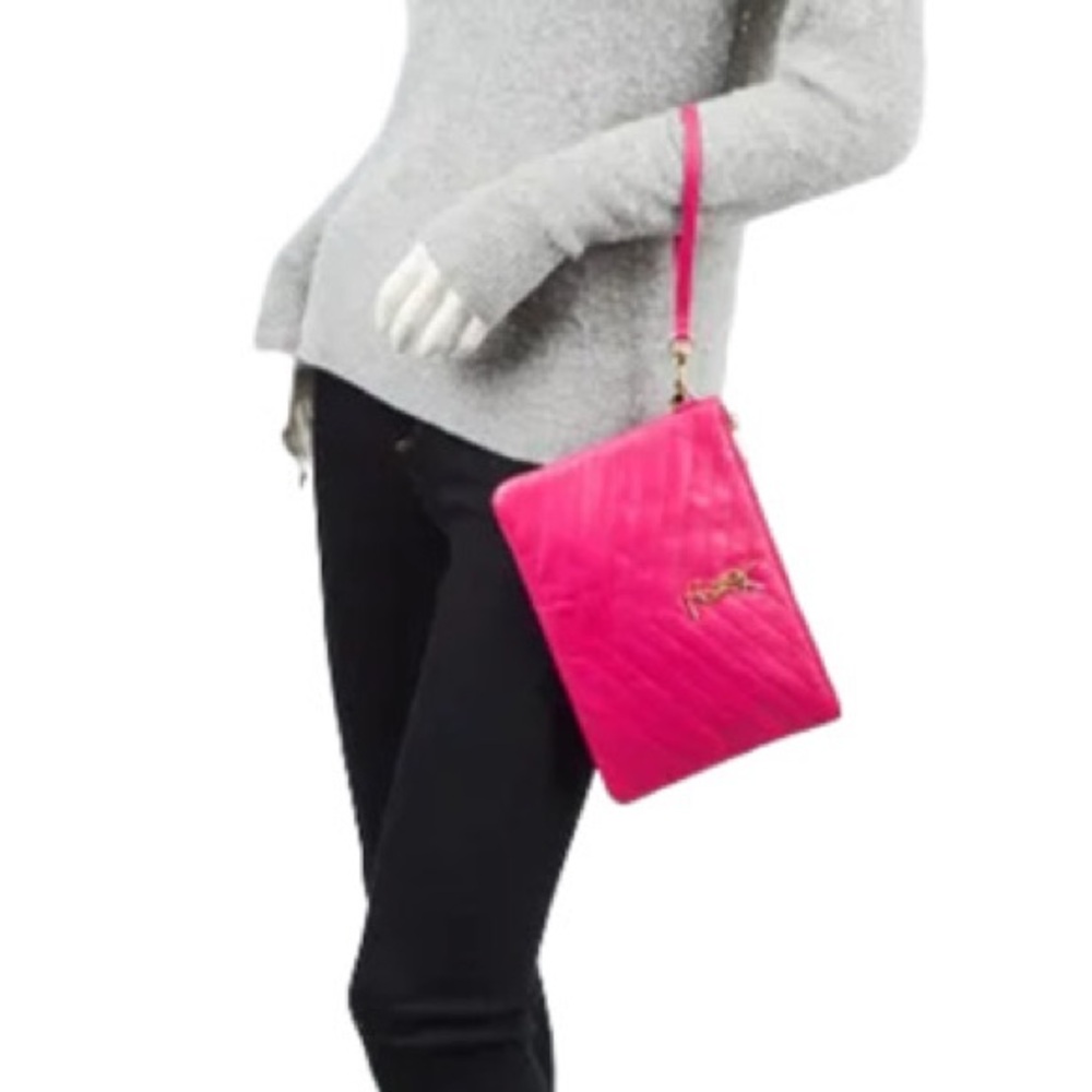Saint Laurent YSL Monogram Wristlet Pouch